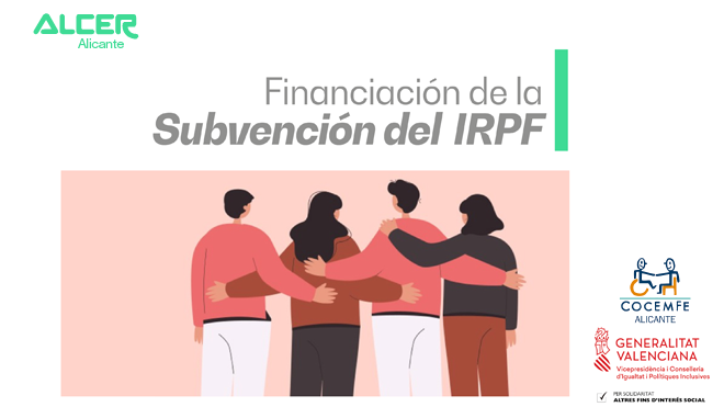Subvención equipo multidisciplinar e IPRF- ALCER Alicante